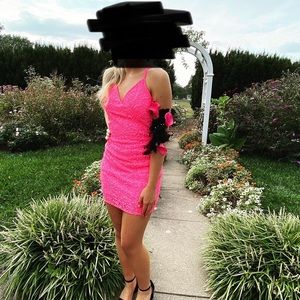 Primavera Couture Homecoming Dress, Size 4, No Alterations - Hot Pink $175